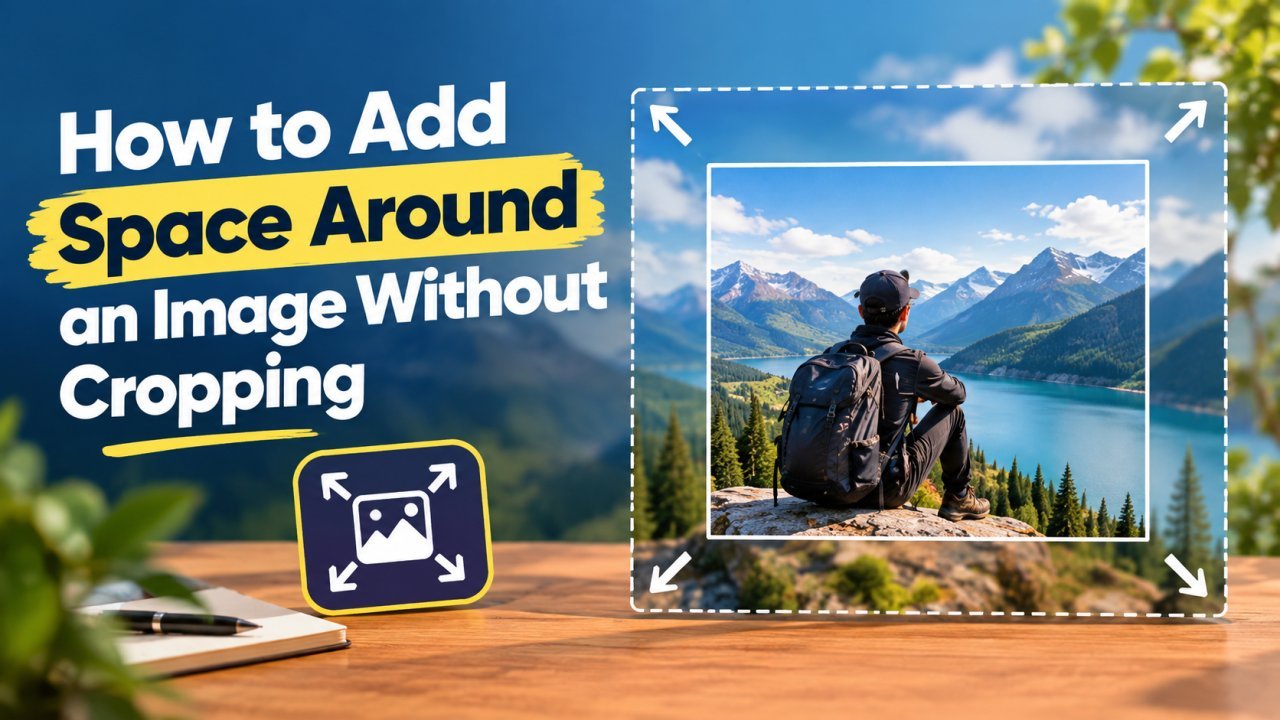 How to add space around an image without cropping by expanding the canvas