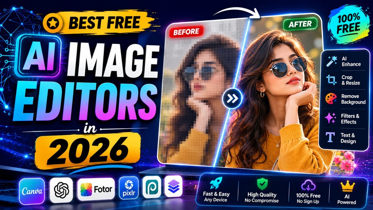 Comparison of the best free AI image editors in 2026 with editing features and tools