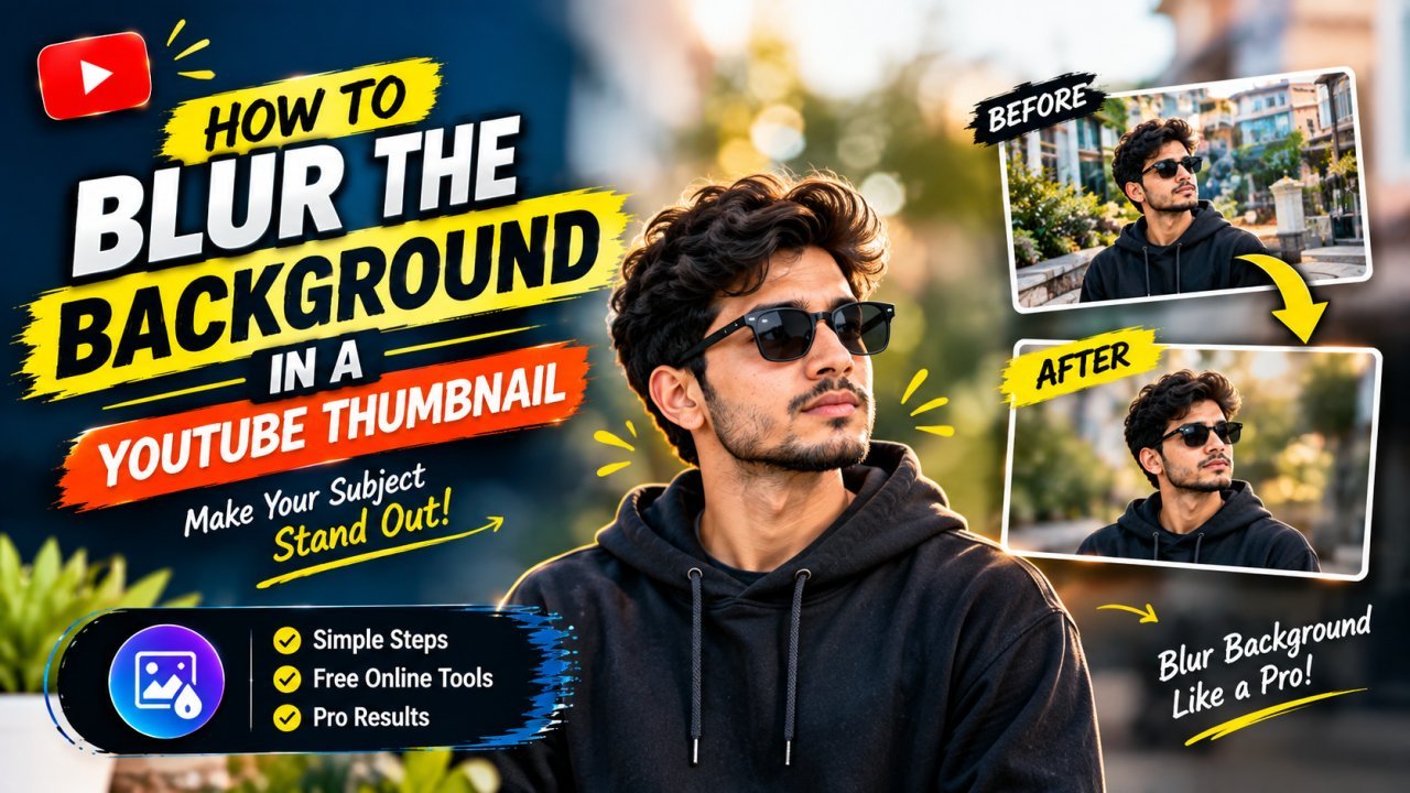YouTube thumbnail example with a sharp subject and a softly blurred background