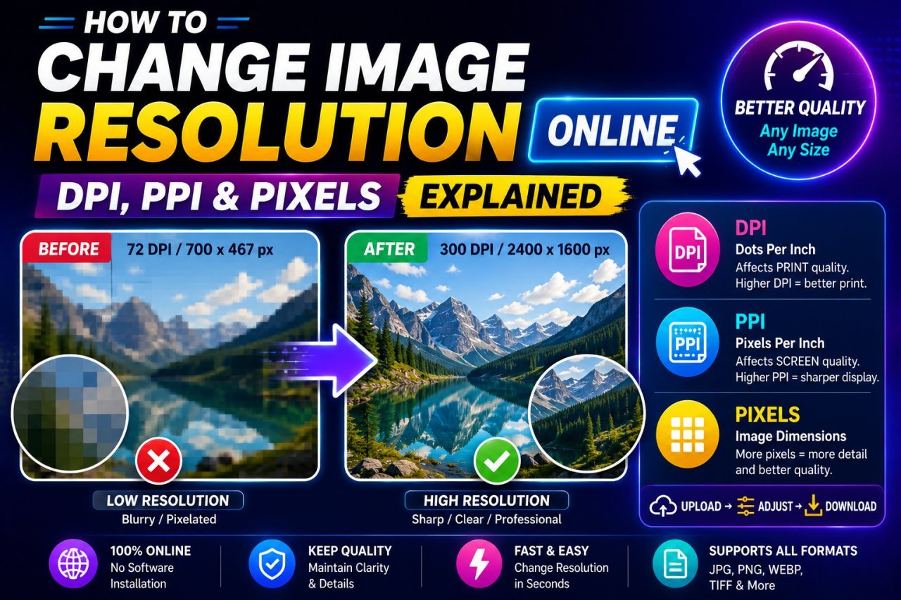 How to change image resolution online with DPI, PPI and pixels explained