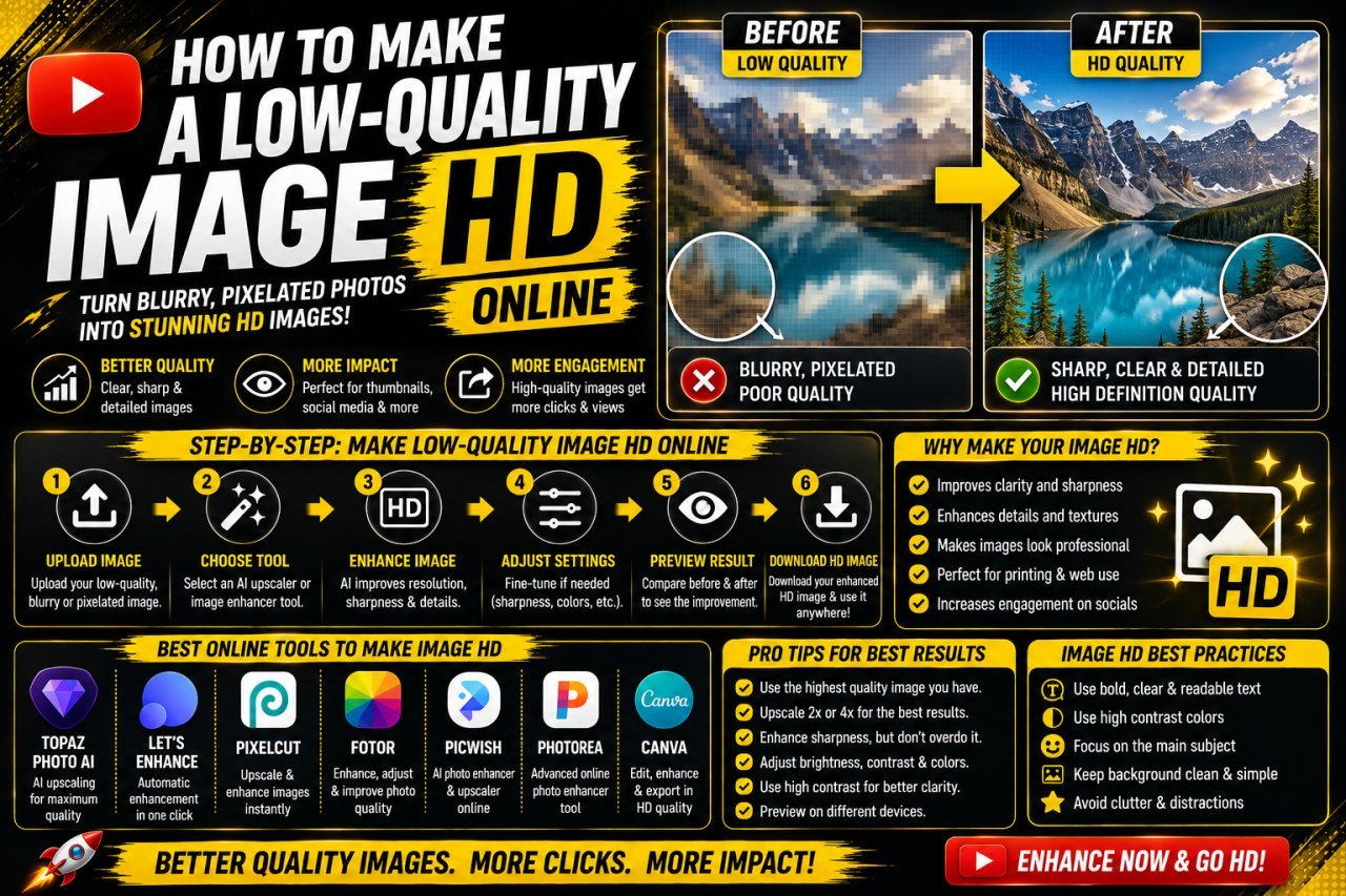 How to make a low-quality image HD online