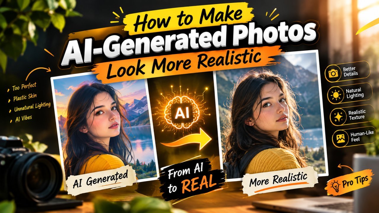 How to make AI-generated photos look more realistic with natural skin, lighting, and facial details