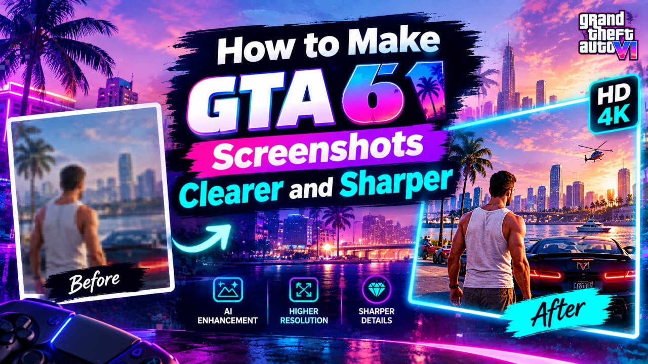 How to make GTA 6 screenshots clearer and sharper using AI image enhancement