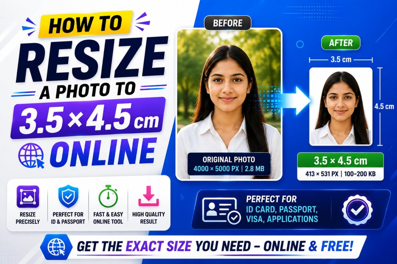 How to resize a photo to 3.5 x 4.5 cm online