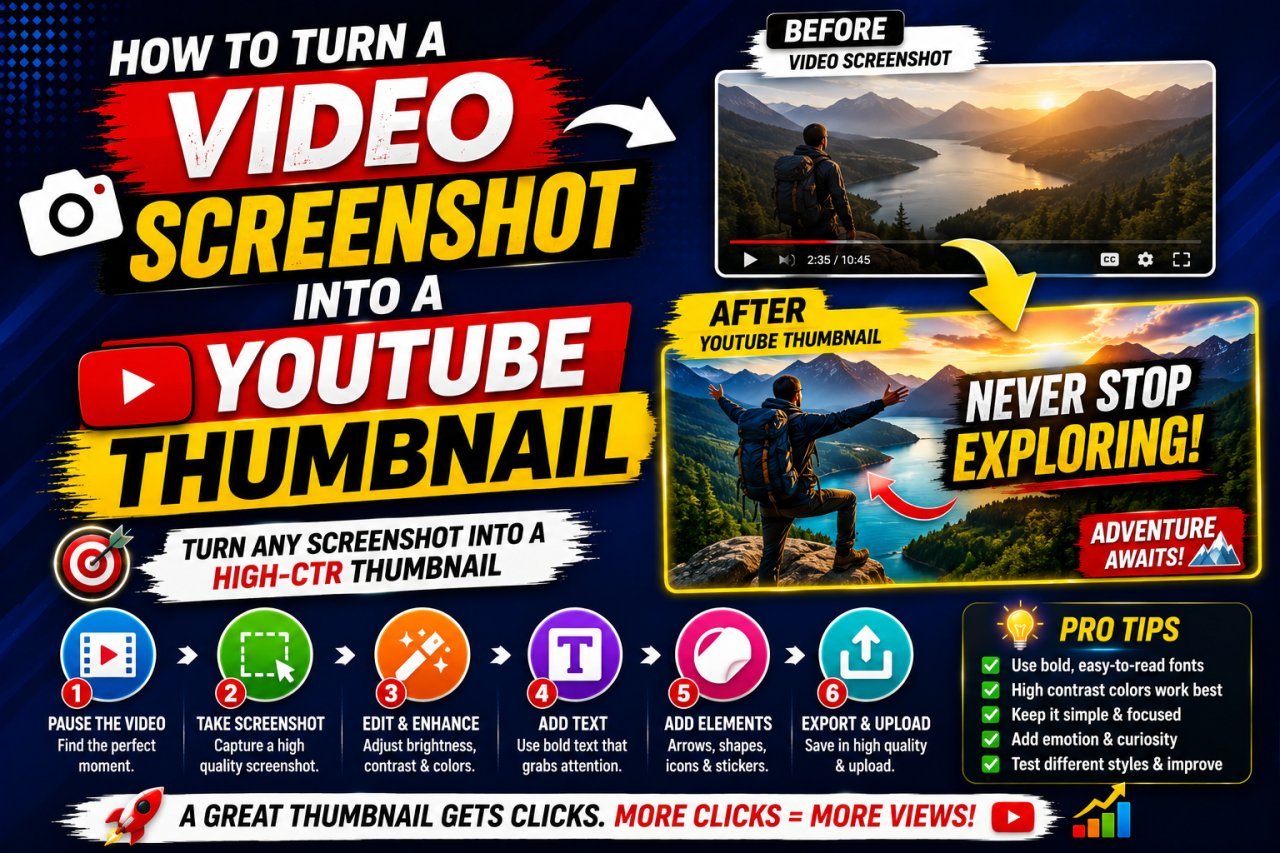 How to turn a video screenshot into a YouTube thumbnail