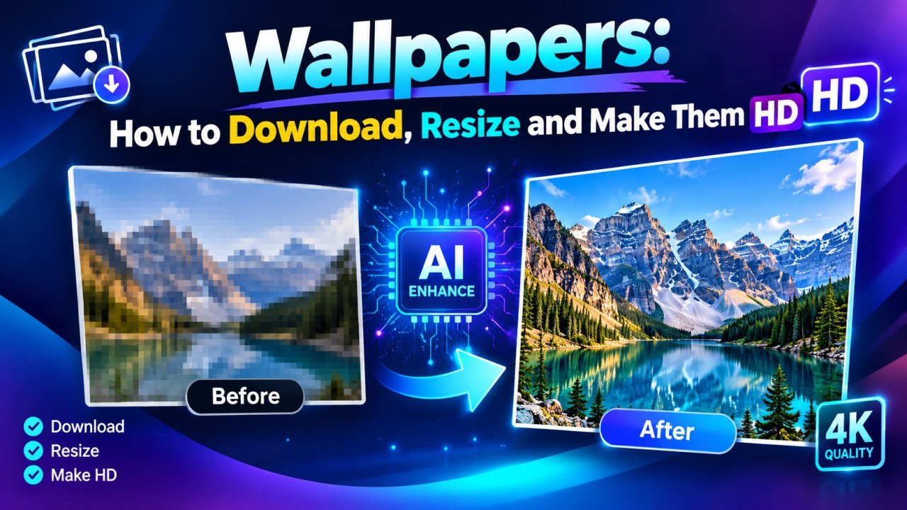 How to download, resize, and make wallpapers HD for mobile and desktop screens