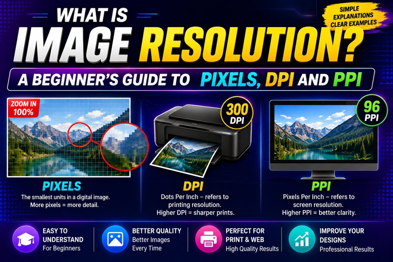 What is image resolution explained with pixels DPI and PPI